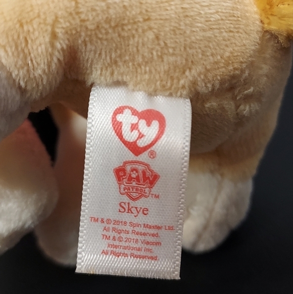 TY Beanie Boos Paw Patrol Skye 6" Plush 2018 Stuffed Animal - Picture 6 of 6